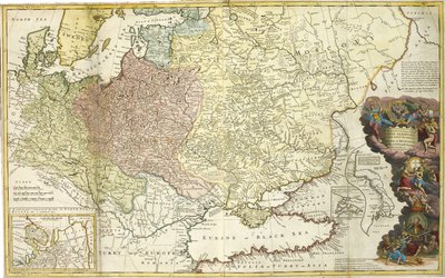 Mapa Muscovy od Herman Moll