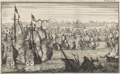 Bitva u Duins, 1639 od Herman Padtbrugge