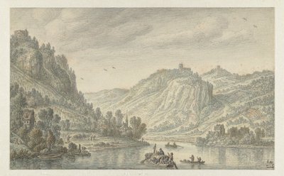 Rýn u Drachenfelsu od Herman Saftleven