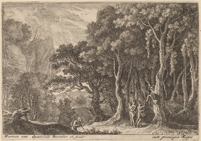 Satyr sbírající ovoce od Herman van Swanevelt