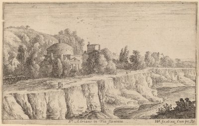 Kostel San Adrian na Via Flaminia od Herman van Swanevelt