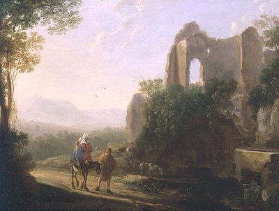 Útěk do Egypta (ropa na mědi) od Herman van Swanevelt