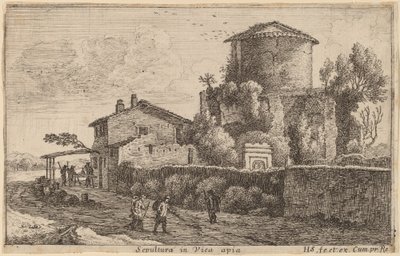 Hrobka na Via Appia od Herman van Swanevelt