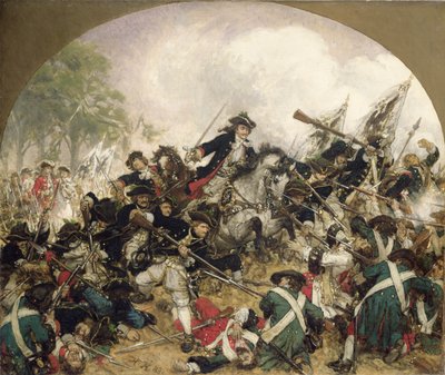 Starý Dessauer v bitvě u Turína, 1883 od Hermann Joseph Wilhelm Knackfuss