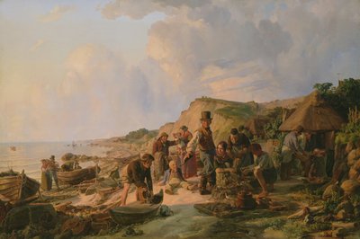 Návrat rybáře domů v Probsteieru, 1837 od Hermann Kauffmann