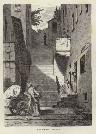 Ulice v Tremezzu od Hermann Kaulbach