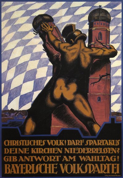 křesťané! Zboří Spartakus vaše kostely, 1919 od Hermann Keimel