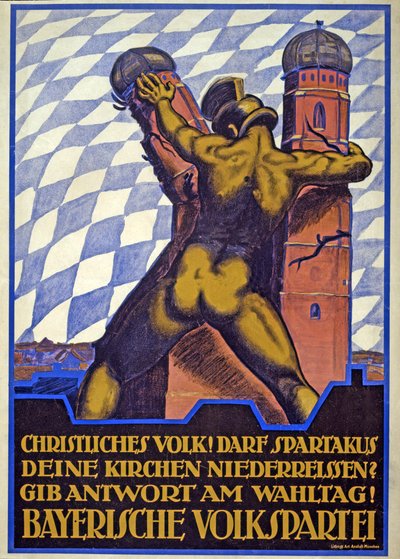 Předvolební plakát pro Bavorskou lidovou stranu (barevný lito) od Hermann Keimel