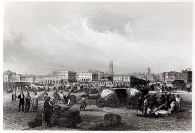 Am Kai Levee v New Orleans, cca 1840 (černobílá fotografie) od Hermann Meyer