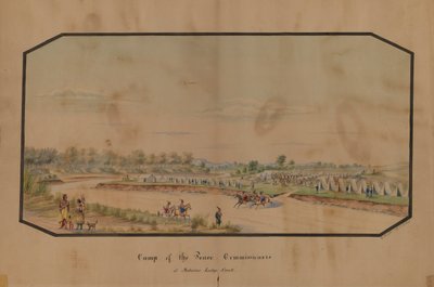 Tábor mírových komisařů v Medicine Lodge Creek, 1867. od Hermann Stieffel