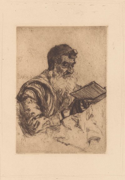 Modlící se židovský muž od Hermann Struck (signed by artist)