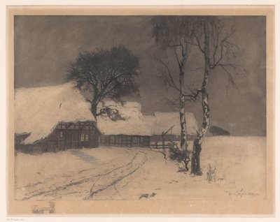 Farmy ve sněhu od Hermann Thiele