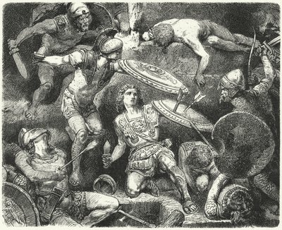 Život Alexandra Velikého v ohrožení od Hermann Vogel