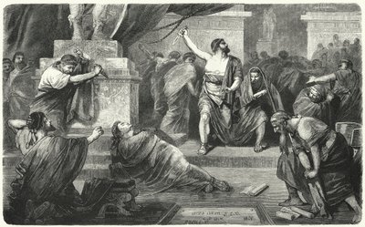 Brutus nad tělem Julia Caesara, 44 př. Kr od Hermann Vogel