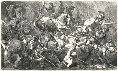 Porážka athénské armády na Sicílii, 413 př.nl od Hermann Vogel