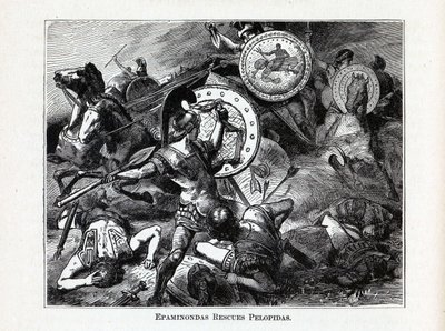 Epaminondas zachraňuje Pelopidas, 1882 od Hermann Vogel