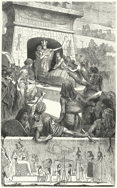 Pohřeb starověkého egyptského faraona od Hermann Vogel