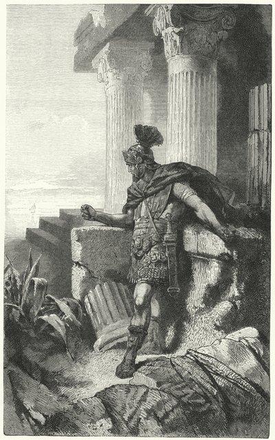 Gaius Marius ve vyhnanství mezi ruinami Kartága od Hermann Vogel