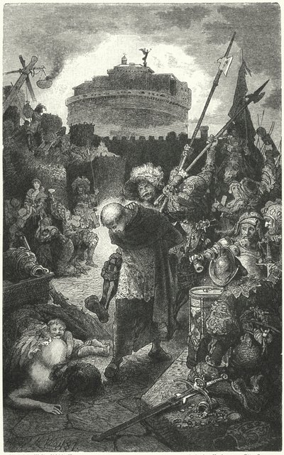 Němečtí landsknechti drancující Řím, 1527 od Hermann Vogel