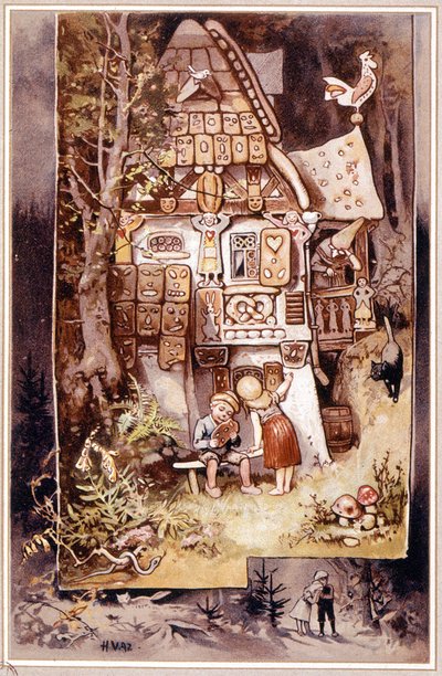 Jeníček a Mařenka, příběh od Grimma - ilustrace Hermann Vogel od Hermann Vogel