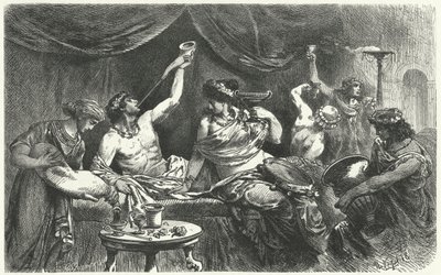 Římský Bacchanal v době Messaliny, 1. století od Hermann Vogel