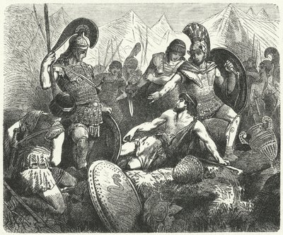 Obětní smrt Codra, krále Athén od Hermann Vogel