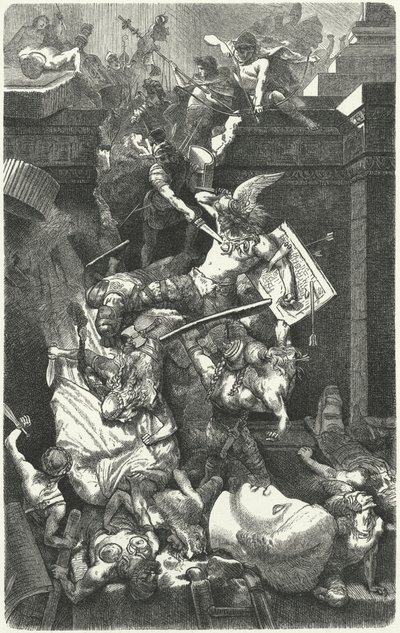 Vandalové útočící na Řím, 455 od Hermann Vogel