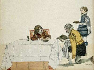 Mladý Ludvík XIII. (1601-1643), ještě ne král, sloužil svým guvernérem po smrti svého otce Jindřicha IV. (1553-1610). Ilustrace od Hermann Vogel