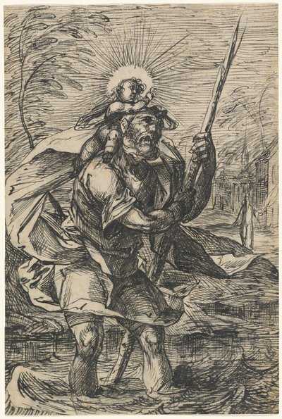 Saint Christopher (recto) od Hermann Weyer