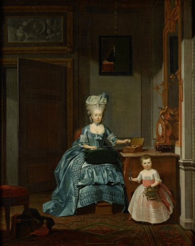 Susanna van Collen rozená Mogge a její dcera, 1776 od Hermanus Numan