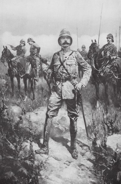 Lord Kitchener na Veldtu (litografie) od Hermanus Willem (after) Koekkoek