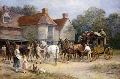 Přebalování koní, od Heywood Hardy