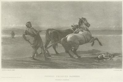 Odysseus předstírá šílenství (hlubotisk) od Heywood Hardy