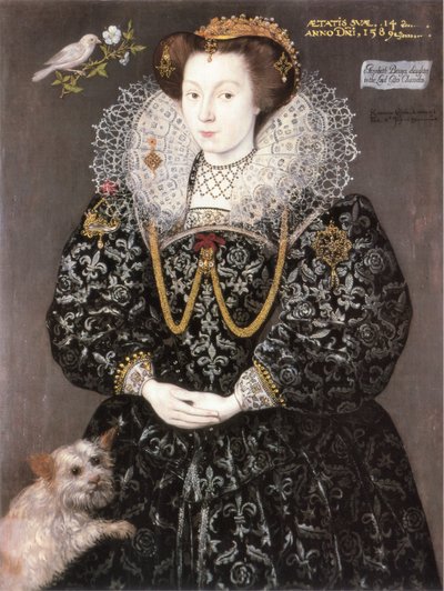 Elizabeth Brydges 1589 od Hieronimo Custodis