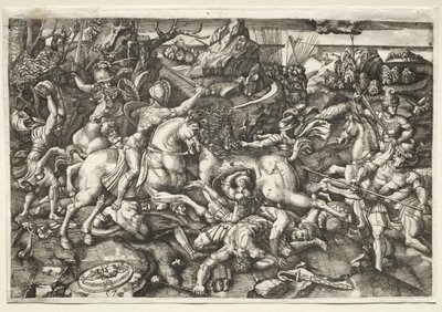 Boj mezi jezdci, 1523. od Hieronymous Hopfer
