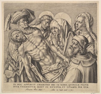 Nesení Těla Kristova, 1586. od Hieronymous Wierix