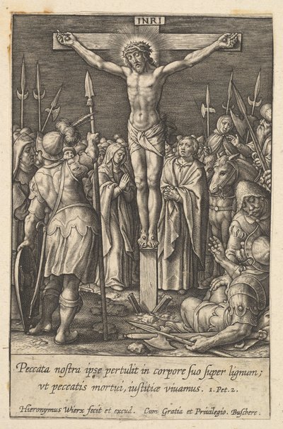 Kristus ukřižovaný před rokem 1619. od Hieronymous Wierix