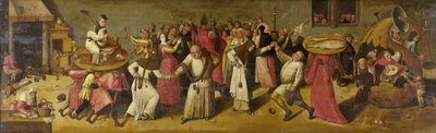 Bitva mezi karnevalem a postní dobou, kolem 1600-20 od Hieronymus Bosch