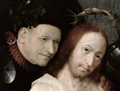 Christ Mocked (Korunování trním) c.1490-1500 (olej na panelu) (detail 29114) od Hieronymus Bosch