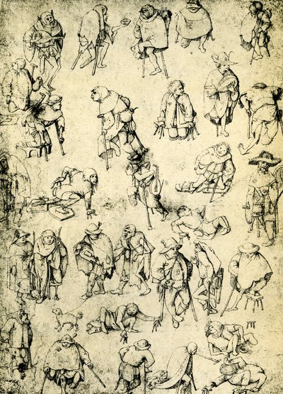 Mrzáci, žebráci a žebraví hudebníci od Hieronymus Bosch