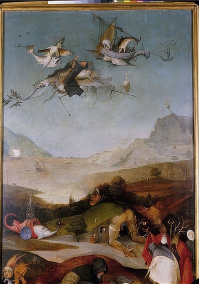 The Temptation of Saint Anthony (Triptycon, detail levého křídla) od Hieronymus Bosch