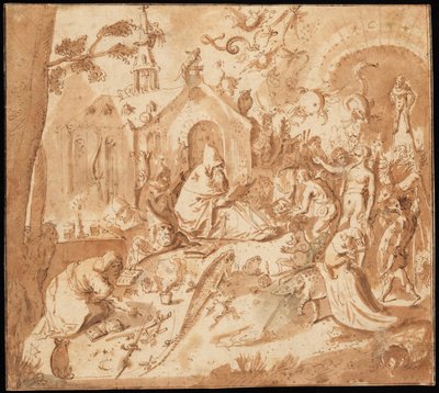 Pokušení svatého Antonína od Hieronymus Bosch