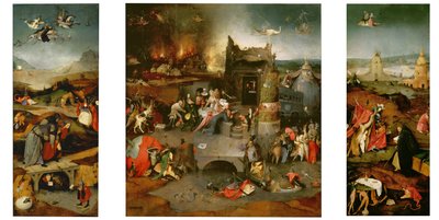 Pokušení svatého Antonína, kolem roku 1501 od Hieronymus Bosch