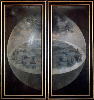 Stvoření světa, zavřené dveře triptychu Zahrada pozemských rozkoší, c1500 od Hieronymus Bosch