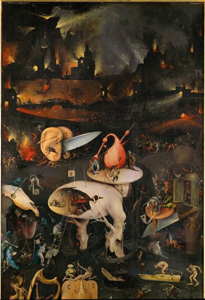 Zahrada rozkoší, pravý panel, horní polovina od Hieronymus Bosch
