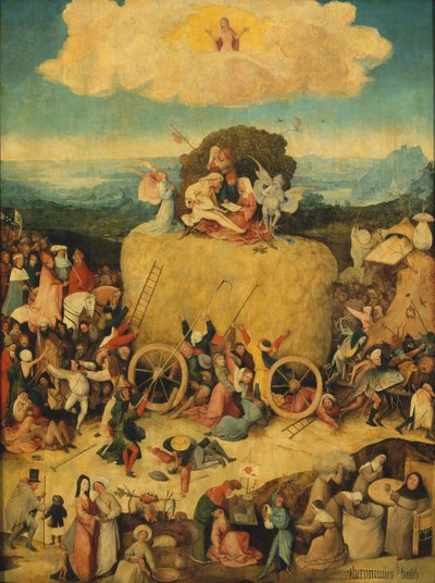 Centrální panel Haywain Triptych, c. 1516 od Hieronymus Bosch