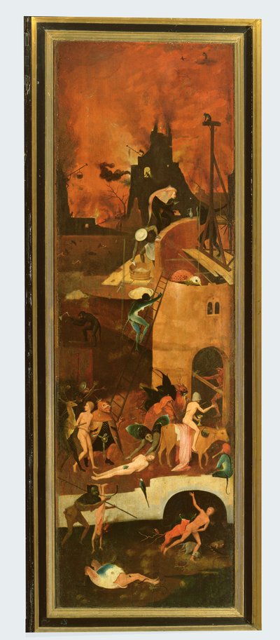 Haywain: pravé křídlo triptychu zobrazujícího Peklo, kolem roku 1500 (panel) od Hieronymus Bosch