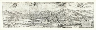 Pohled na Florencii od Hieronyma Kohouta z roku 1557, vydaný v roce 1601 Paulem van der Houvem od Hieronymus Cock