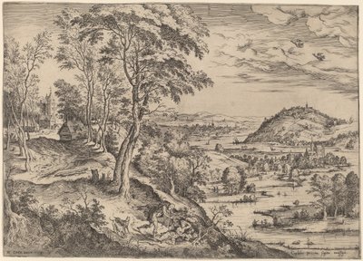 Cephalus a Procris od Hieronymus Cock