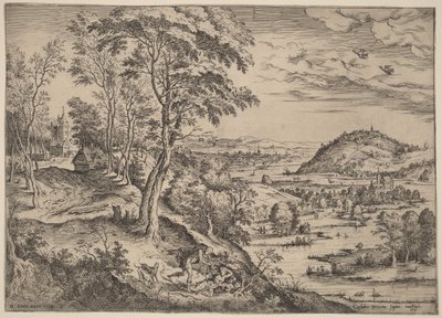 Cephalus a Procris od Hieronymus Cock
